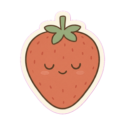 Strawberry sticker